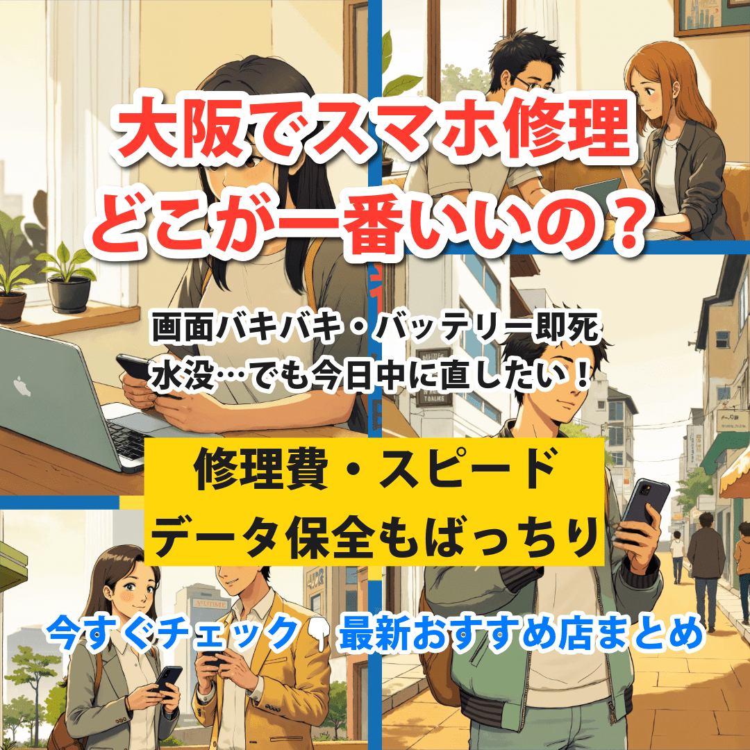 【2025年】大阪のスマホ修理はどこがおすすめ？安い・早い・安心の店舗をエリア・機種別に徹底ガイド！